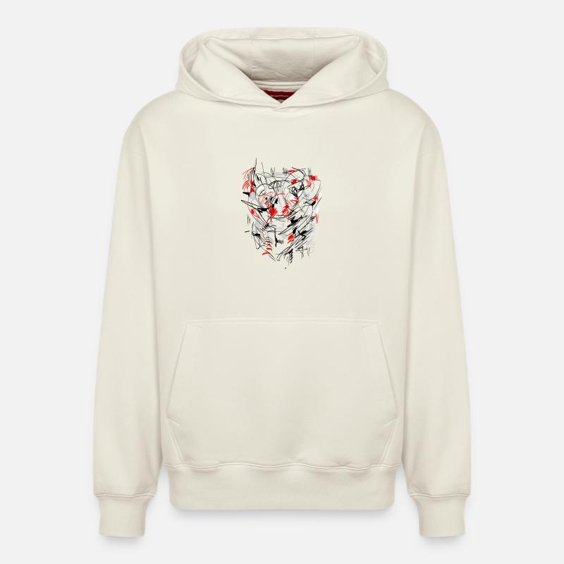 Résumé - Sweat à capuche unisexe décontracté en coton biologique – de SPREAD - blanc cassé
