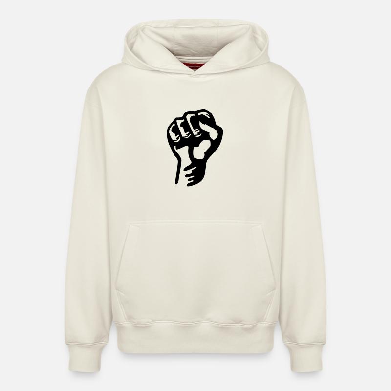 Faust - Relaxed Unisex Organic Hoodie – von SPREAD - Naturweiß