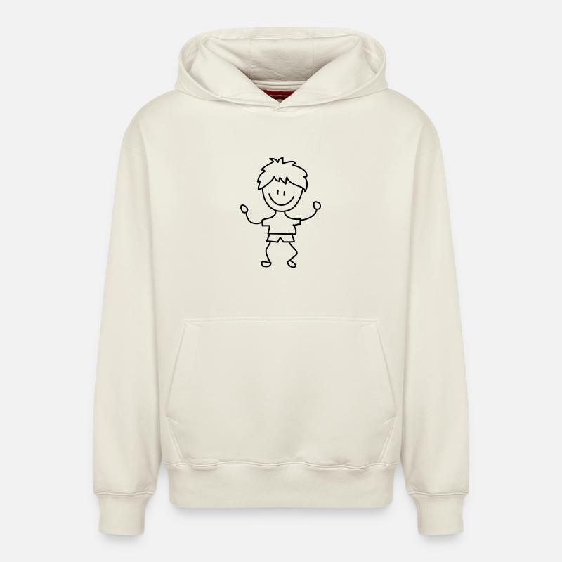 enfant - Sweat à capuche unisexe décontracté en coton biologique – de SPREAD - blanc cassé