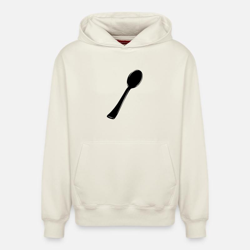 Cuiller - Sweat à capuche unisexe décontracté en coton biologique – de SPREAD - blanc cassé