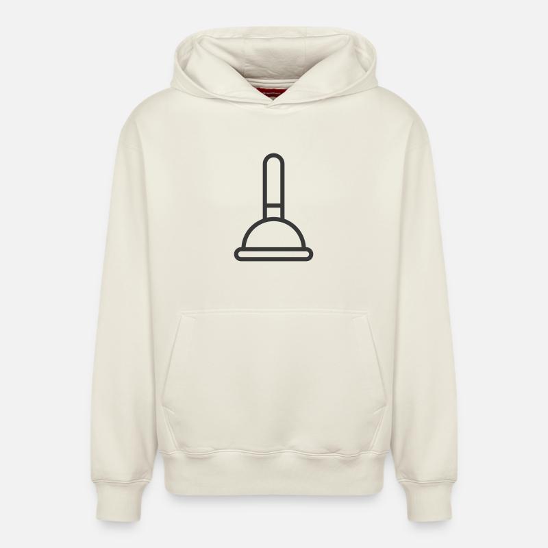 Icône du piston - Sweat à capuche unisexe décontracté en coton biologique – de SPREAD - blanc cassé