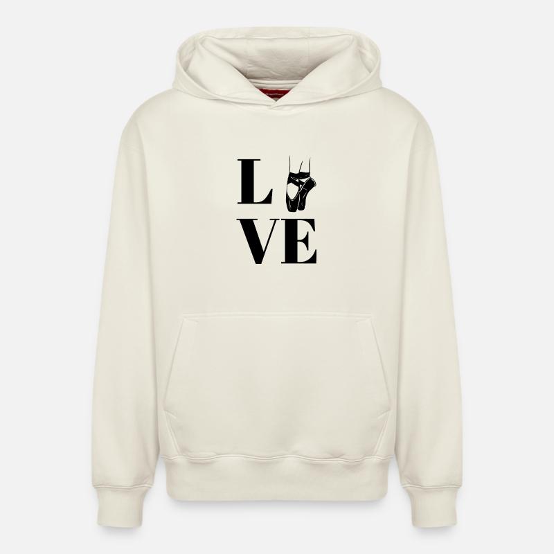 Love ballet - Sweat à capuche unisexe décontracté en coton biologique – de SPREAD - blanc cassé