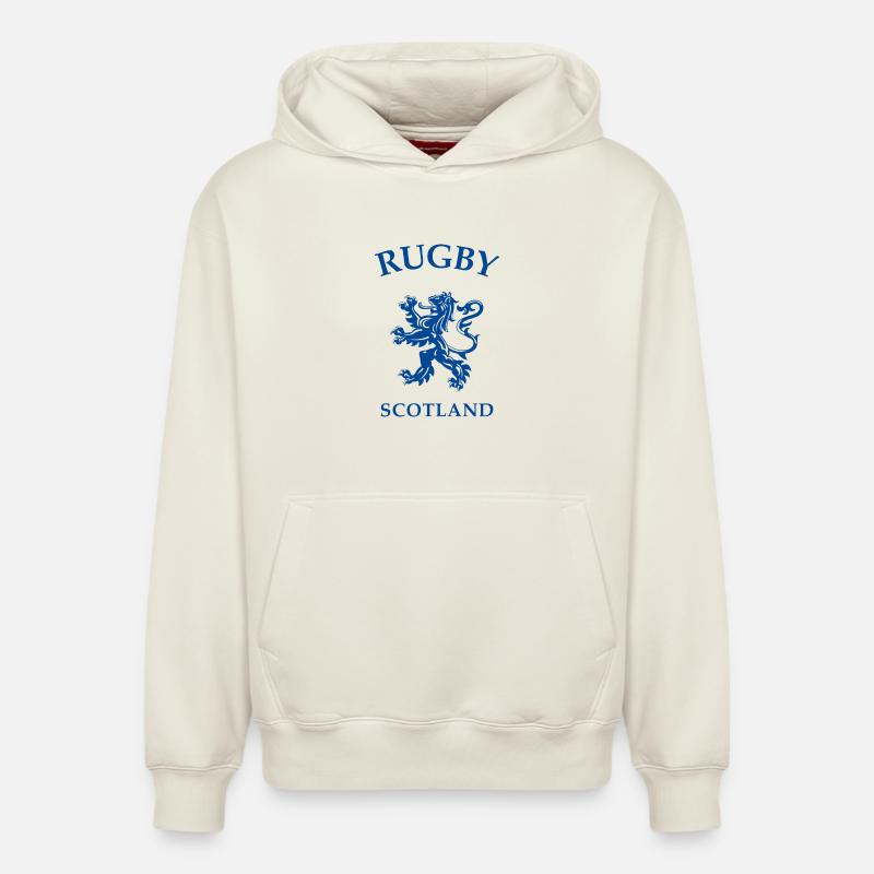 Rugby Ecosse Schottland - Sweat à capuche unisexe décontracté en coton biologique – de SPREAD - blanc cassé