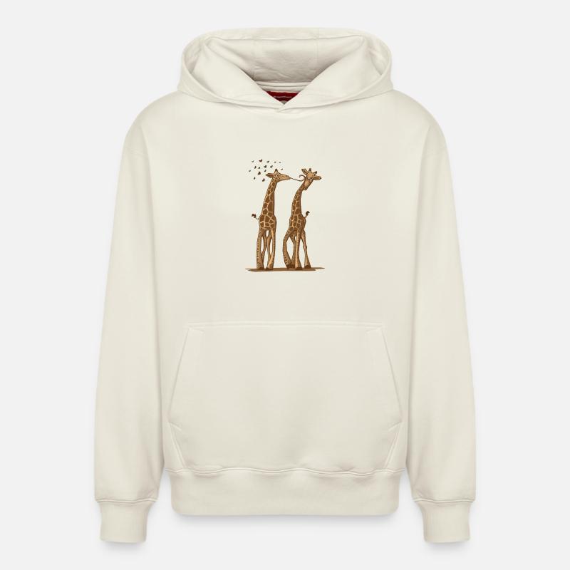One Way Love - Sweat à capuche unisexe décontracté en coton biologique – de SPREAD - blanc cassé