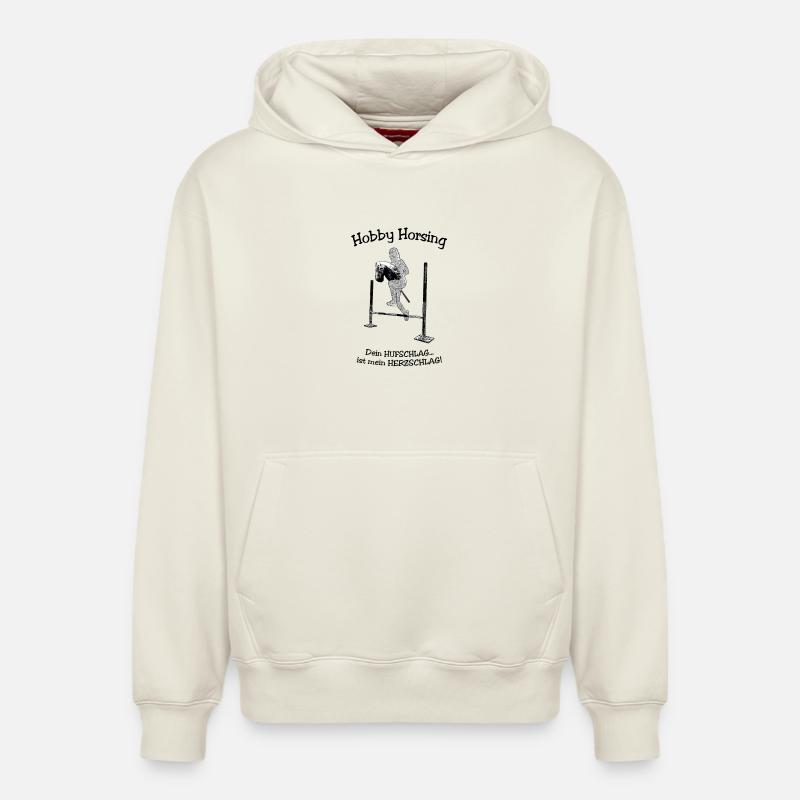Hobby Horsing disant - Sweat à capuche unisexe décontracté en coton biologique – de SPREAD - blanc cassé