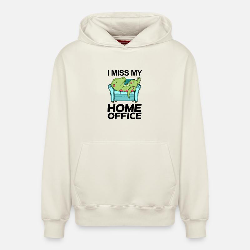 Bureau à domicile - Sweat à capuche unisexe décontracté en coton biologique – de SPREAD - blanc cassé
