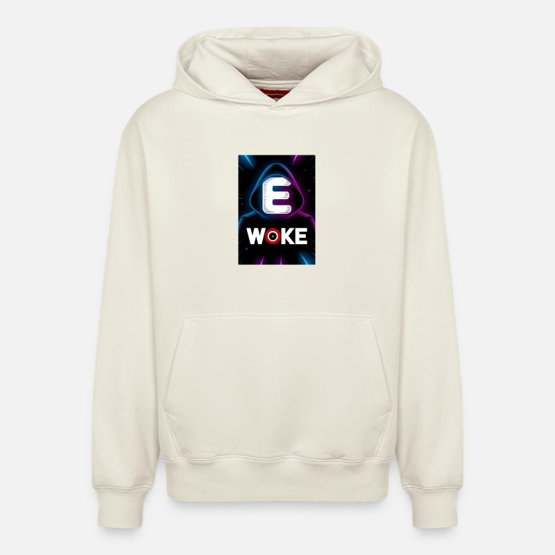 Réveillé - Sweat à capuche unisexe décontracté en coton biologique – de SPREAD - blanc cassé
