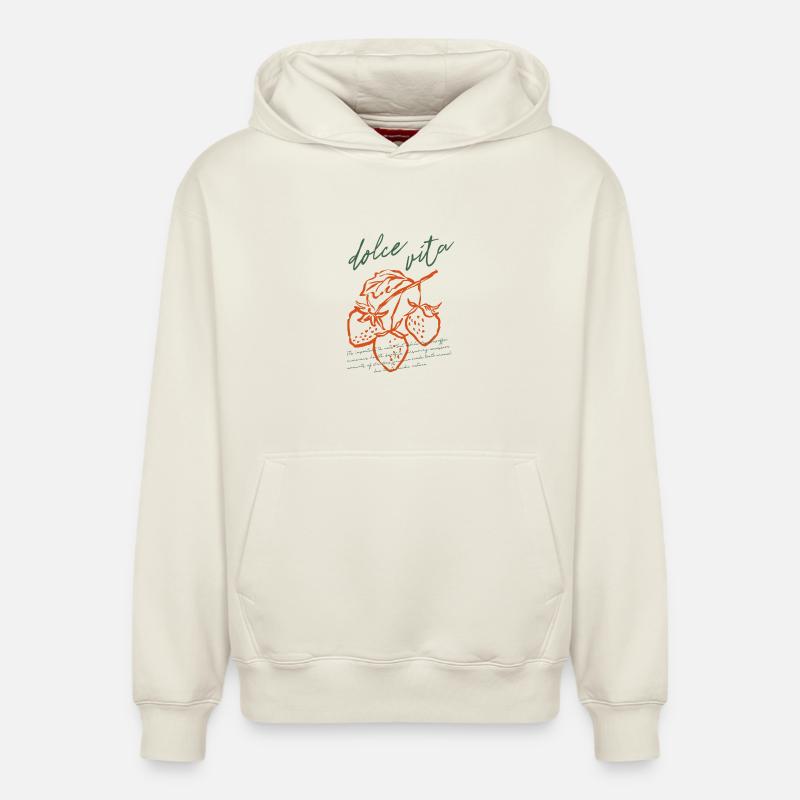 Dolce Vita - Sweat à capuche unisexe décontracté en coton biologique – de SPREAD - blanc cassé