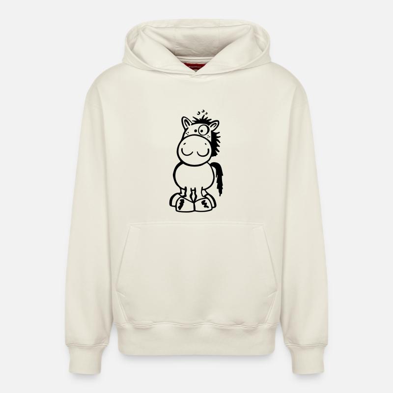 Kleines Pferdchen - Relaxed Unisex Organic Hoodie – von SPREAD - Naturweiß