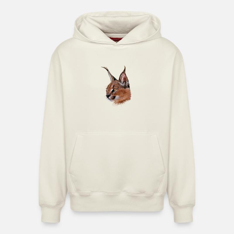 Caracal - Sweat à capuche unisexe décontracté en coton biologique – de SPREAD - blanc cassé