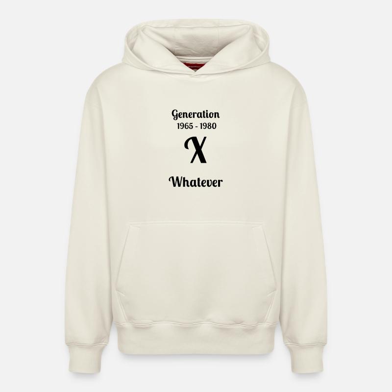 GEN X, peu importe, - Sweat à capuche unisexe décontracté en coton biologique – de SPREAD - blanc cassé