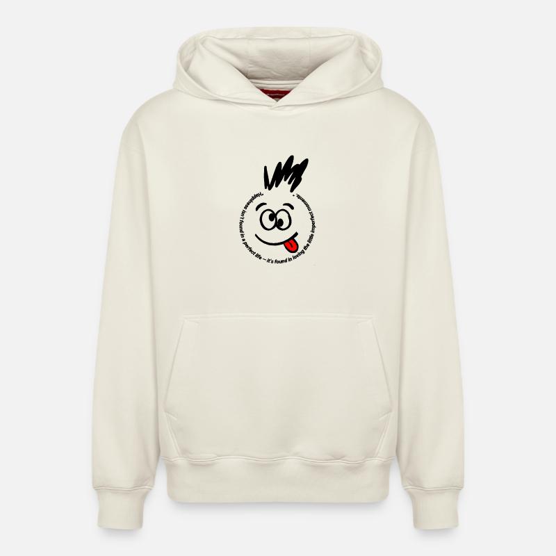 Citation - Sweat à capuche unisexe décontracté en coton biologique – de SPREAD - blanc cassé