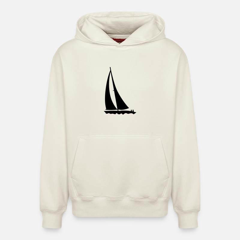 voile - Sweat à capuche unisexe décontracté en coton biologique – de SPREAD - blanc cassé