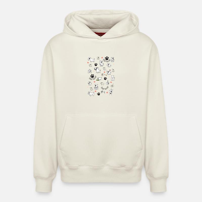 multi bull - Sweat à capuche unisexe décontracté en coton biologique – de SPREAD - blanc cassé
