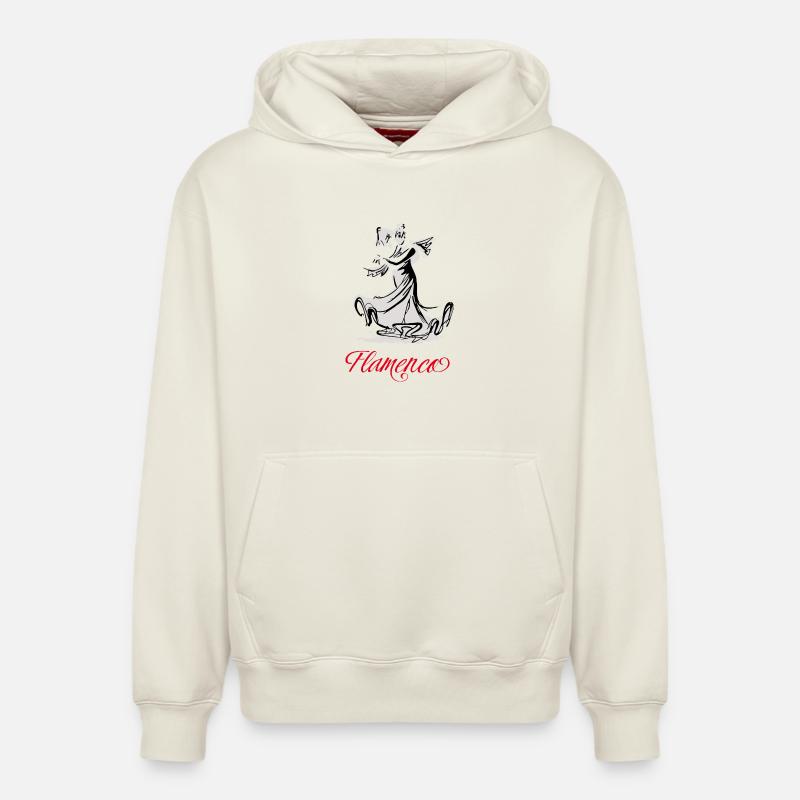 Flamand - Sweat à capuche unisexe décontracté en coton biologique – de SPREAD - blanc cassé