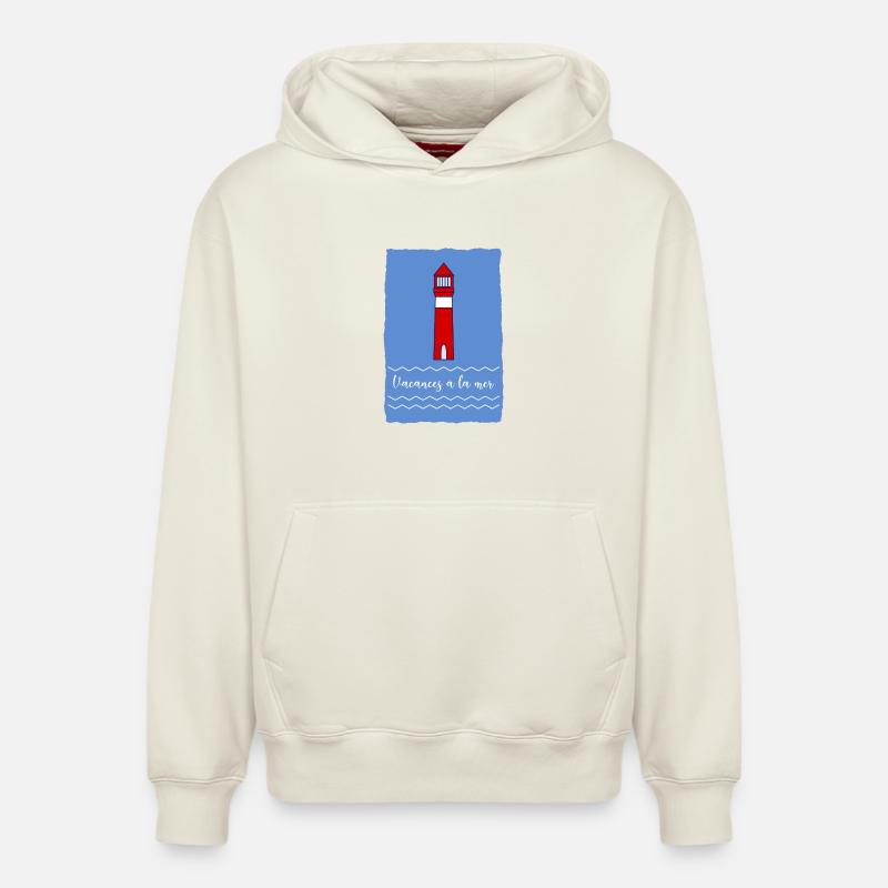 RETRAITE. BONNE RETRAITE. JOYEUSE RETRAITE - Sweat à capuche unisexe décontracté en coton biologique – de SPREAD - blanc cassé