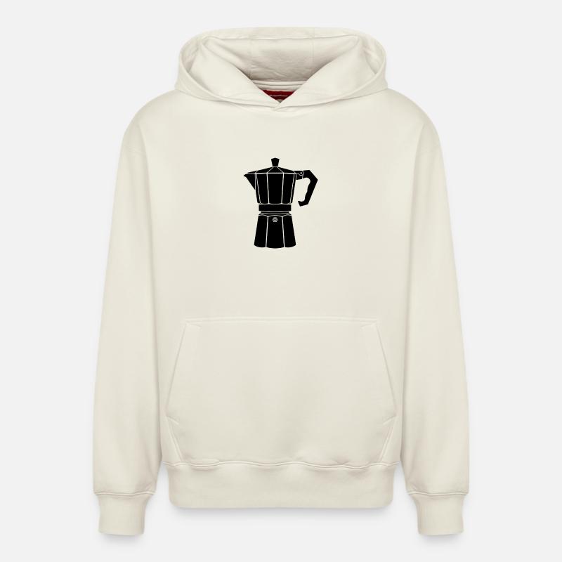 Moka Pot - Sweat à capuche unisexe décontracté en coton biologique – de SPREAD - blanc cassé