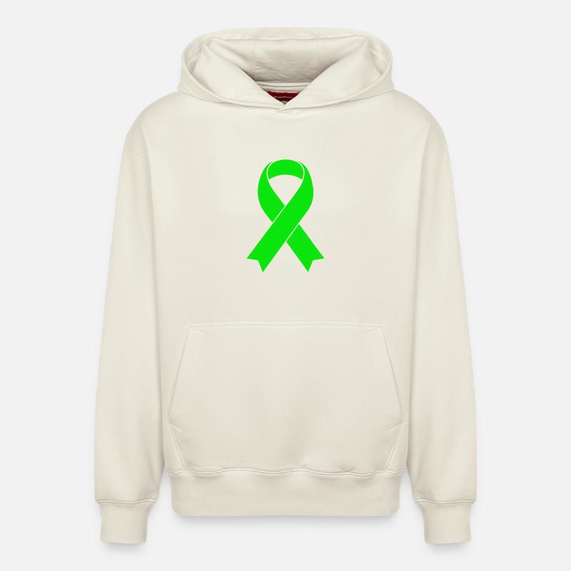 Ruban de sensibilisation - Sweat à capuche unisexe décontracté en coton biologique – de SPREAD - blanc cassé