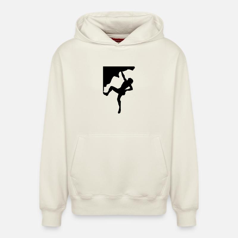 grimpeurs transition - Sweat à capuche unisexe décontracté en coton biologique – de SPREAD - blanc cassé