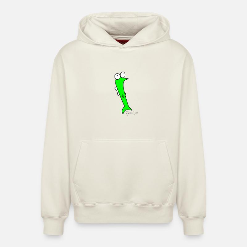 Cafard - Piscis Rutilus - Sweat à capuche unisexe décontracté en coton biologique – de SPREAD - blanc cassé