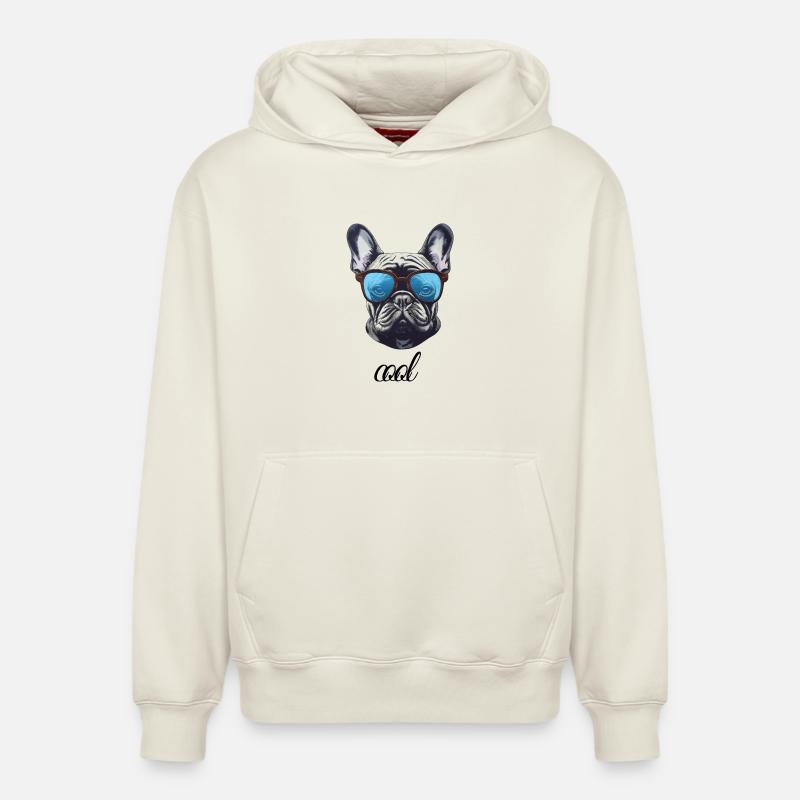 Chien cool - Sweat à capuche unisexe décontracté en coton biologique – de SPREAD - blanc cassé
