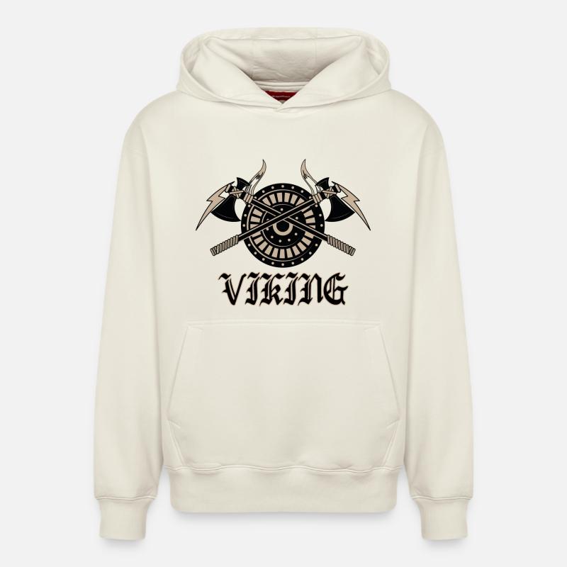 Vikings - Sweat à capuche unisexe décontracté en coton biologique – de SPREAD - blanc cassé