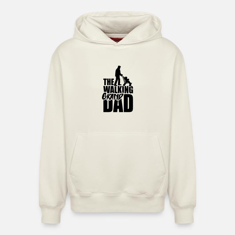 The walking grandad 1clr - Sweat à capuche unisexe décontracté en coton biologique – de SPREAD - blanc cassé