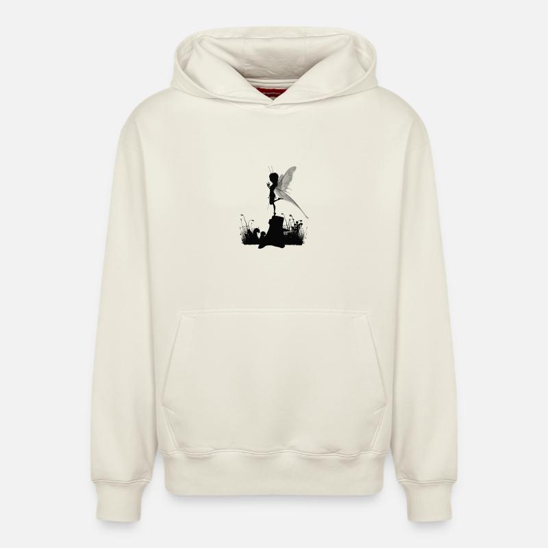 Petite fée mignonne - Sweat à capuche unisexe décontracté en coton biologique – de SPREAD - blanc cassé