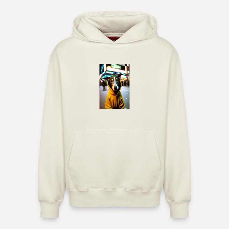 Anthropomorphic 06 - Sweat à capuche unisexe décontracté en coton biologique – de SPREAD - blanc cassé