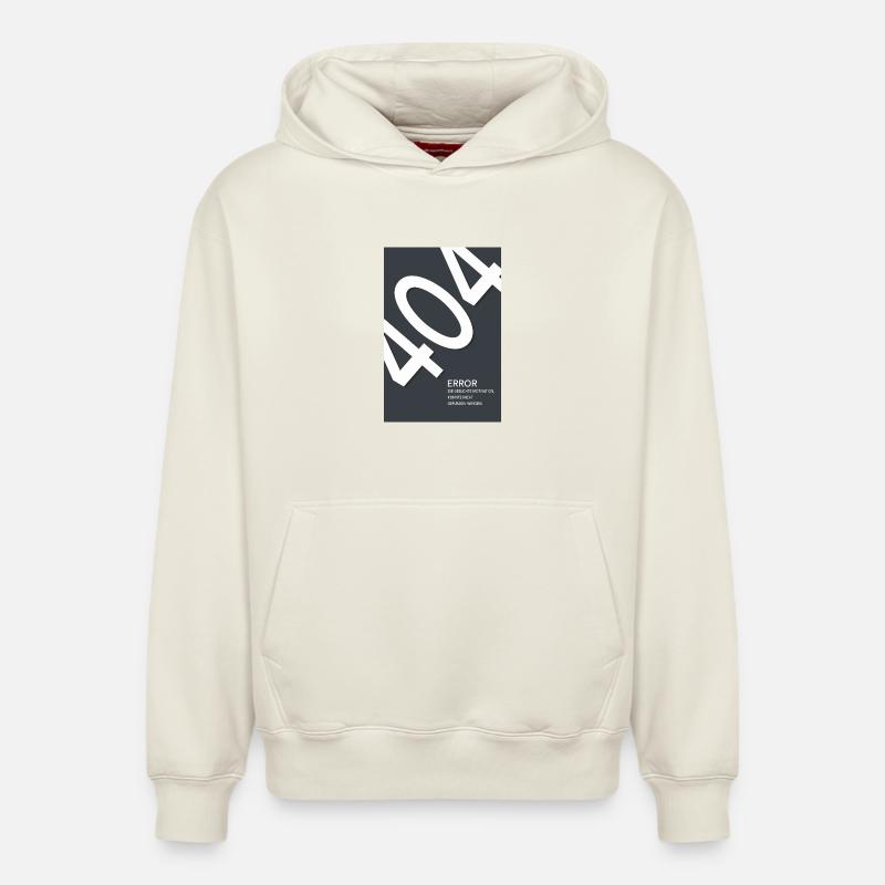 Error 404 Motivation Not Found - Relaxed Unisex Organic Hoodie – von SPREAD - Naturweiß