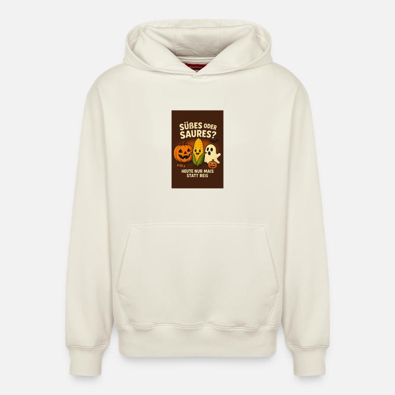 Süßes oder Saures Halloween Spaß - Relaxed Unisex Organic Hoodie – von SPREAD - Naturweiß