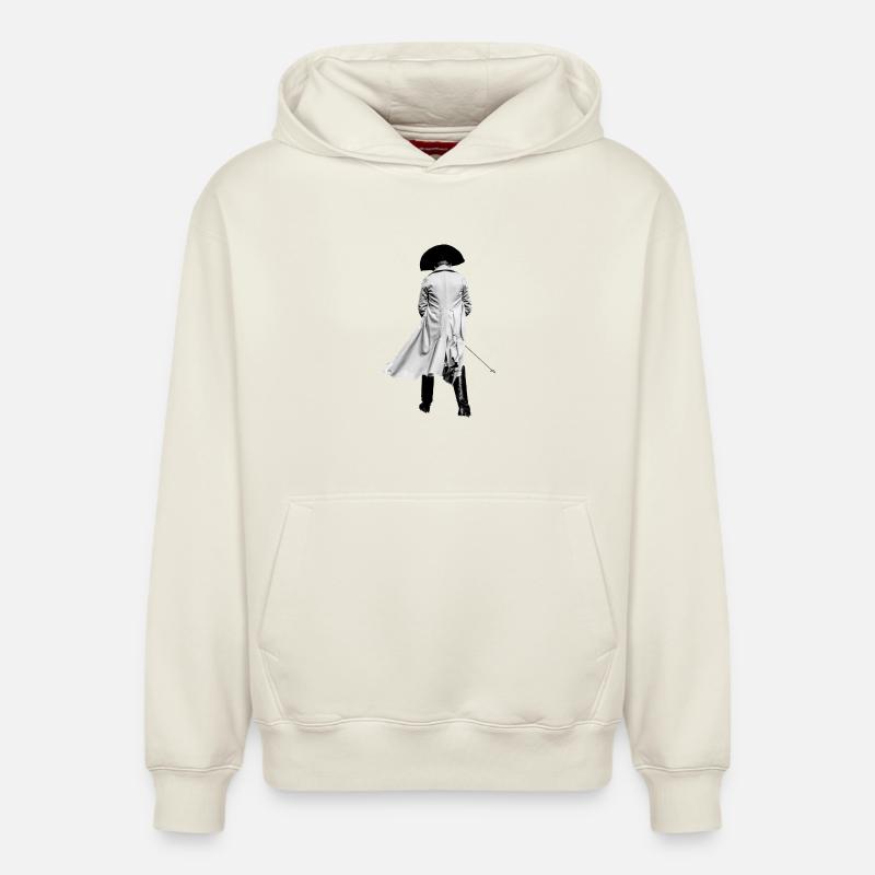 Olli - mon empereur - Sweat à capuche unisexe décontracté en coton biologique – de SPREAD - blanc cassé