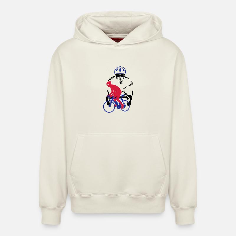 Rennrad - Sweat à capuche unisexe décontracté en coton biologique – de SPREAD - blanc cassé