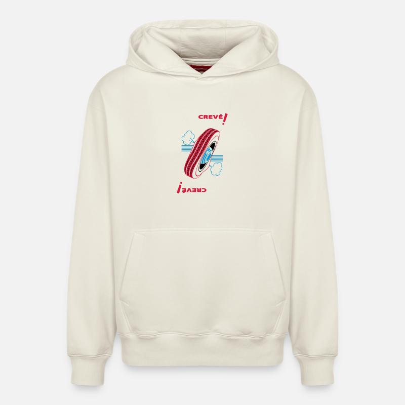 Müde! - Relaxed Unisex Organic Hoodie – von SPREAD - Naturweiß