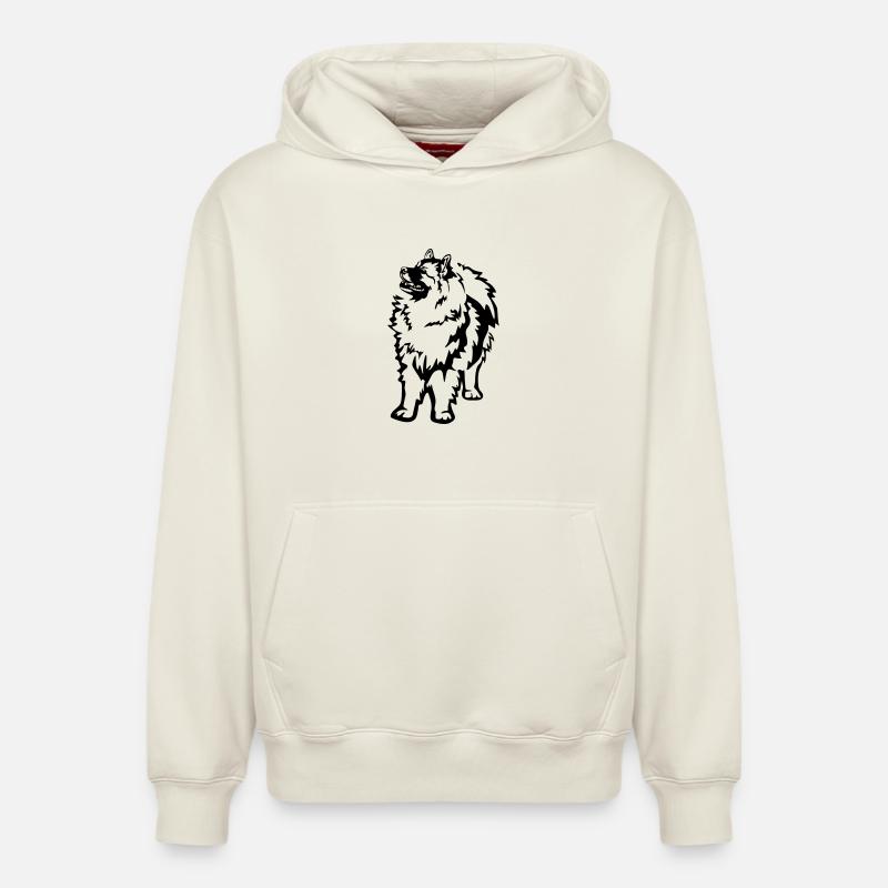 Keeshond - Relaxed Unisex Organic Hoodie – by SPREAD - off white