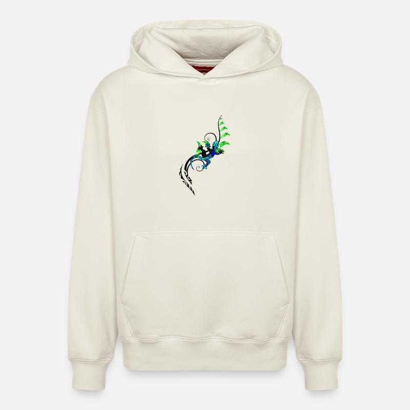 MOKO - BLUE - Sweat à capuche unisexe décontracté en coton biologique – de SPREAD - blanc cassé