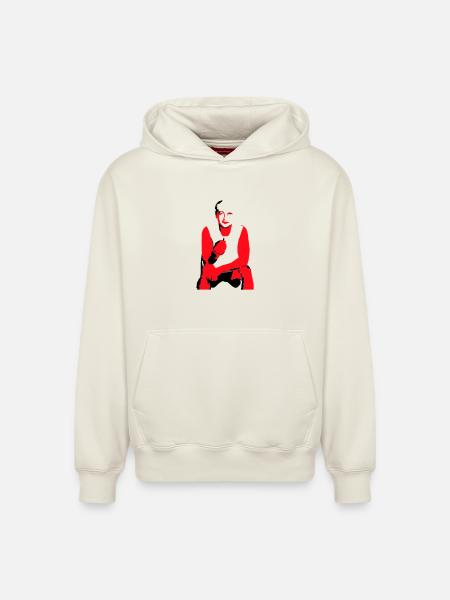 Frère - Sweat à capuche unisexe décontracté en coton biologique – de SPREAD - blanc cassé