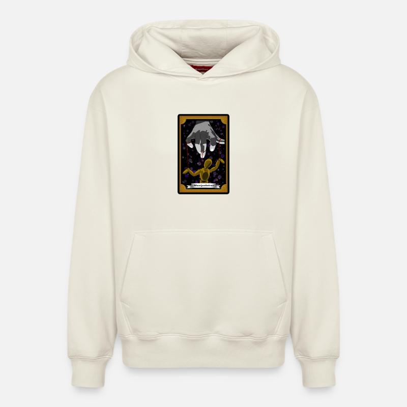 Carte de Tarot "Manipulateur" ! - Sweat à capuche unisexe décontracté en coton biologique – de SPREAD - blanc cassé