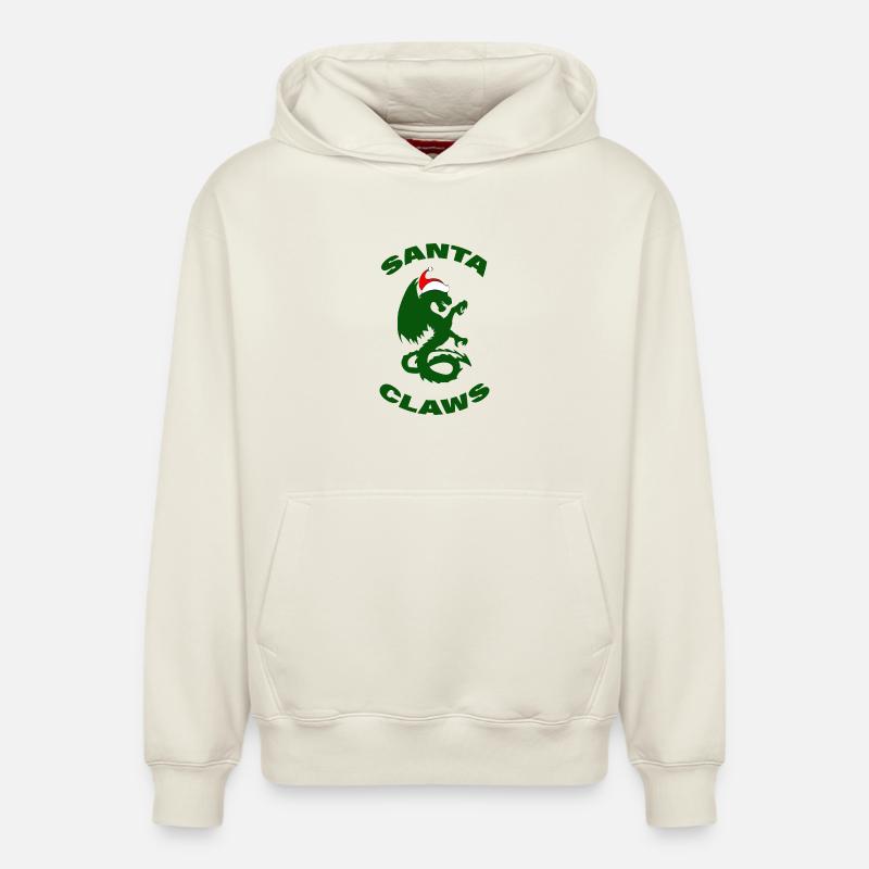 GRIFFES DU PÈRE NOËL - Sweat à capuche unisexe décontracté en coton biologique – de SPREAD - blanc cassé