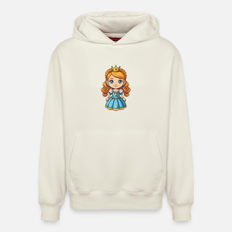 Petite princesse - Sweat à capuche unisexe décontracté en coton biologique – de SPREAD - blanc cassé