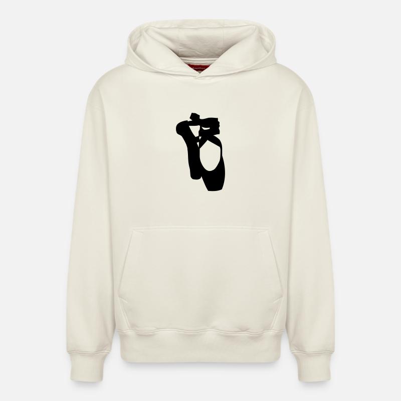 Chaussures de ballet - Sweat à capuche unisexe décontracté en coton biologique – de SPREAD - blanc cassé