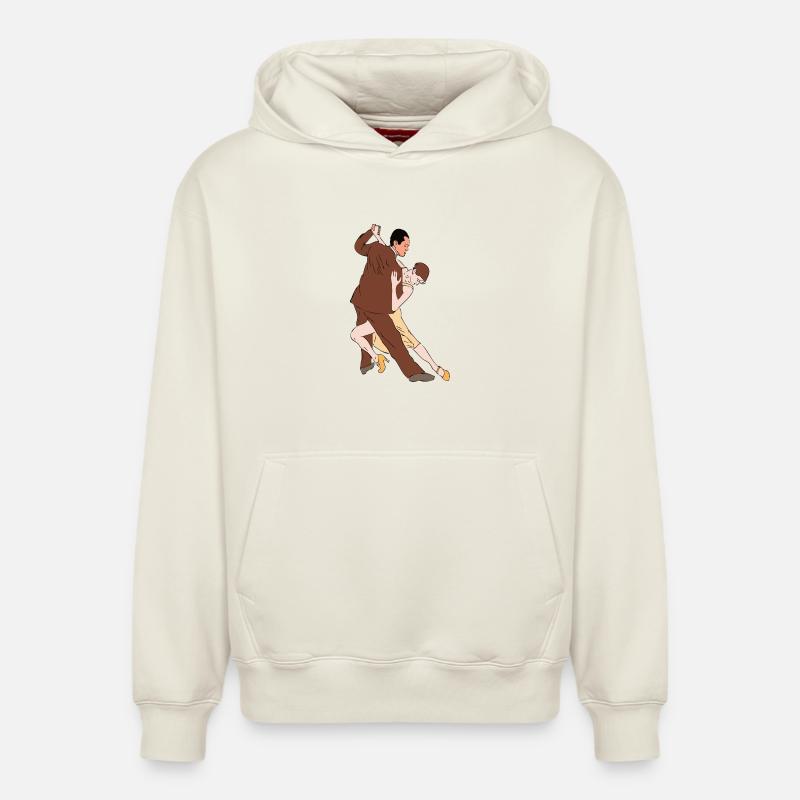 tango argentino - Sweat à capuche unisexe décontracté en coton biologique – de SPREAD - blanc cassé