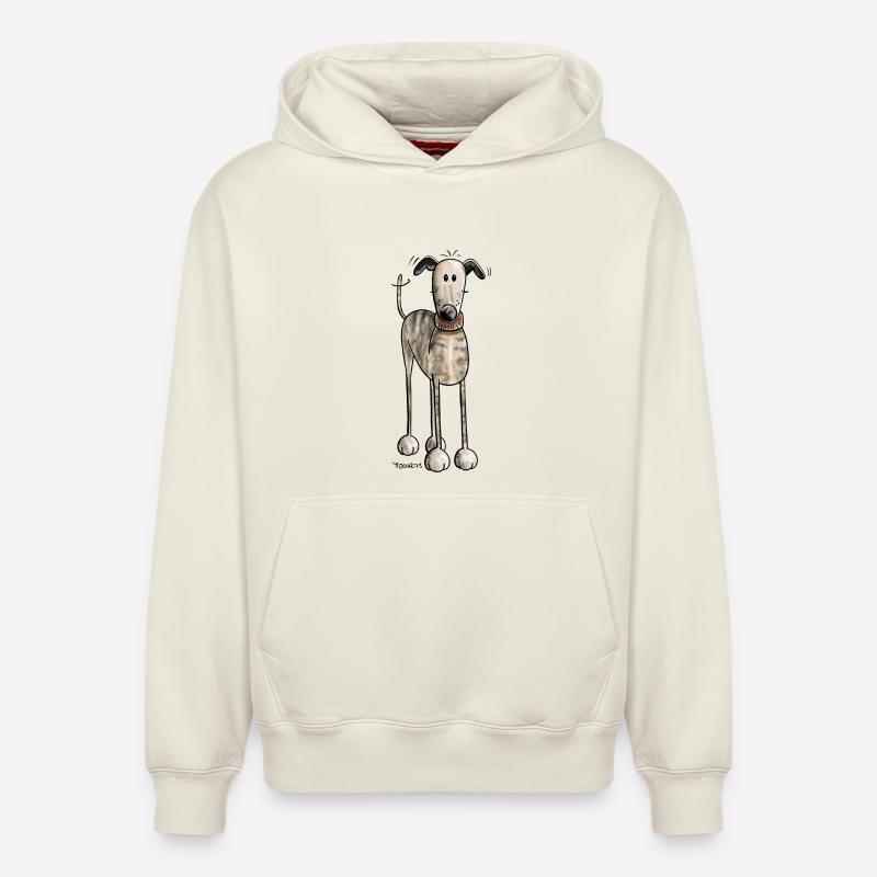 Galgo Espanol - Chien - Chiens - Cadeau - Sweat à capuche unisexe décontracté en coton biologique – de SPREAD - blanc cassé