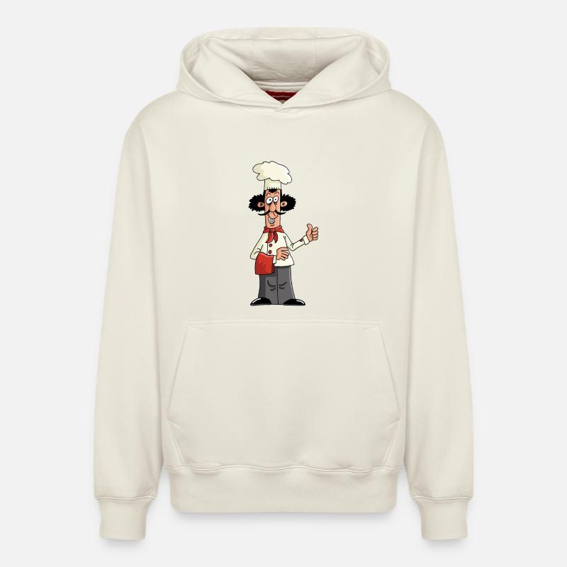 Chef cuisinier - Sweat à capuche unisexe décontracté en coton biologique – de SPREAD - blanc cassé