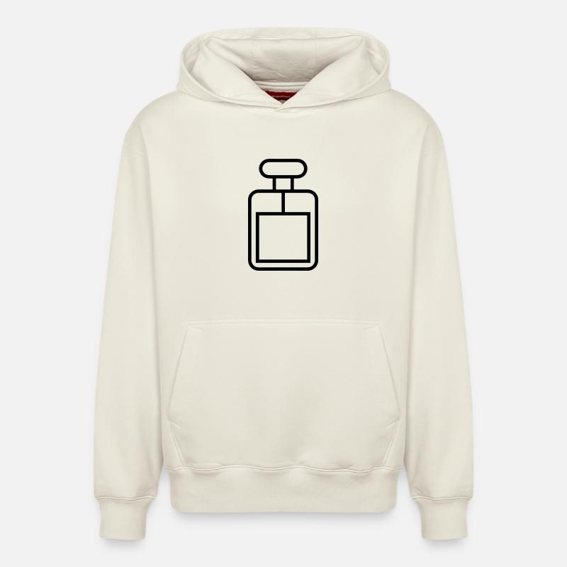 flacon de parfum - Sweat à capuche unisexe décontracté en coton biologique – de SPREAD - blanc cassé