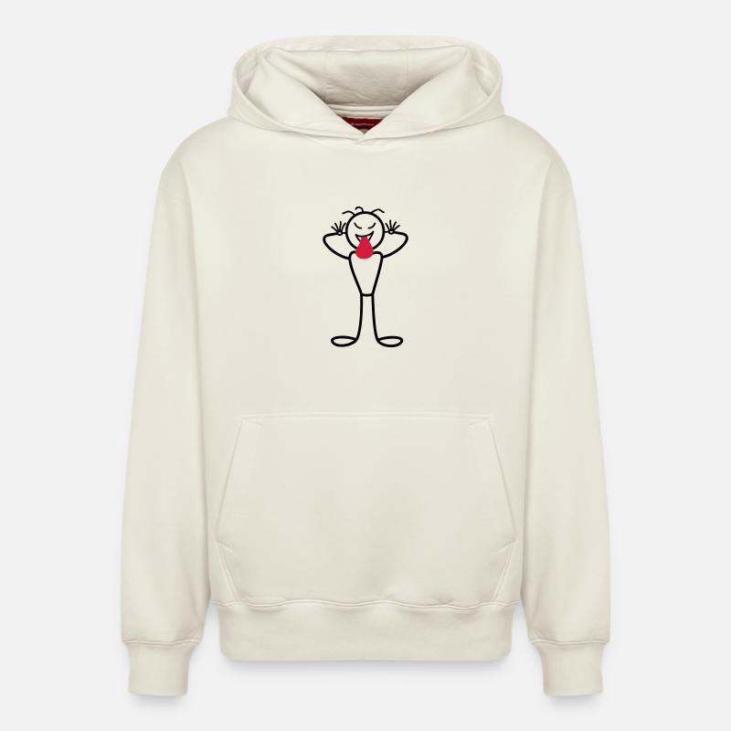 Männchen - Relaxed Unisex Organic Hoodie – von SPREAD - Naturweiß