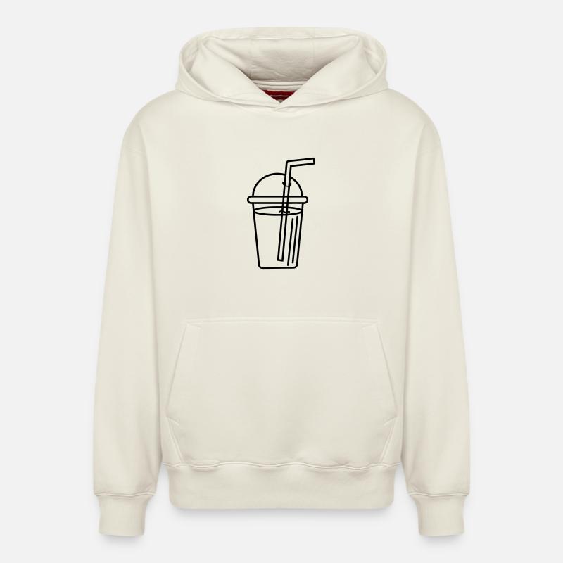 Smoothie - Sweat à capuche unisexe décontracté en coton biologique – de SPREAD - blanc cassé