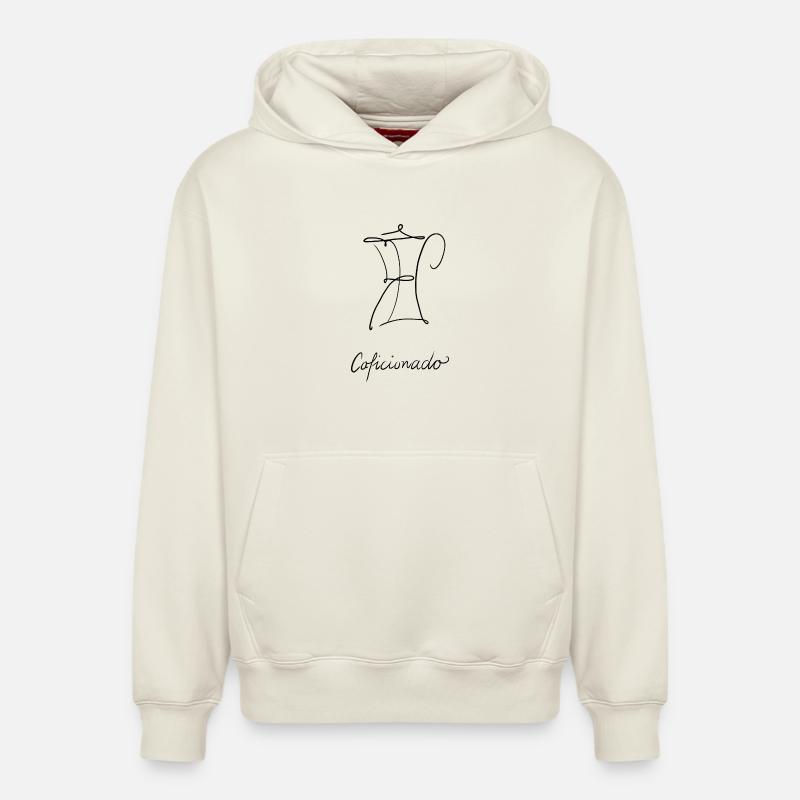 Caficionado - Cafetière - Sweat à capuche unisexe décontracté en coton biologique – de SPREAD - blanc cassé