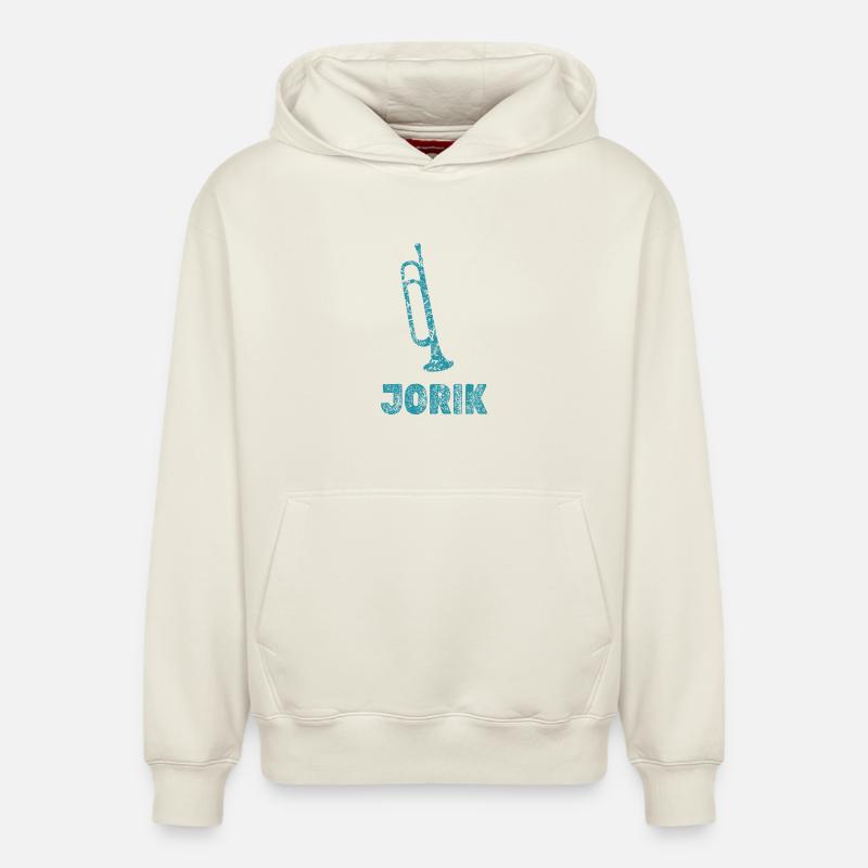 JORIK - Sweat à capuche unisexe décontracté en coton biologique – de SPREAD - blanc cassé