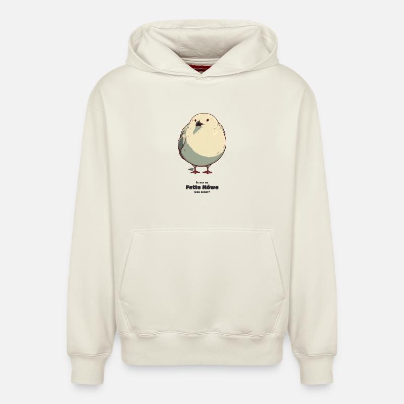 Grosse mouette - Sweat à capuche unisexe décontracté en coton biologique – de SPREAD - blanc cassé